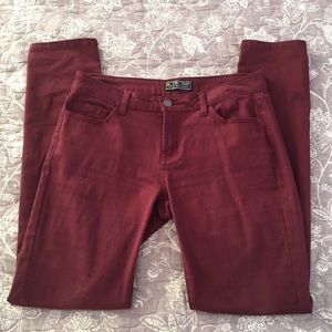 Maroon/ Burgundy Colored Jeans Pants